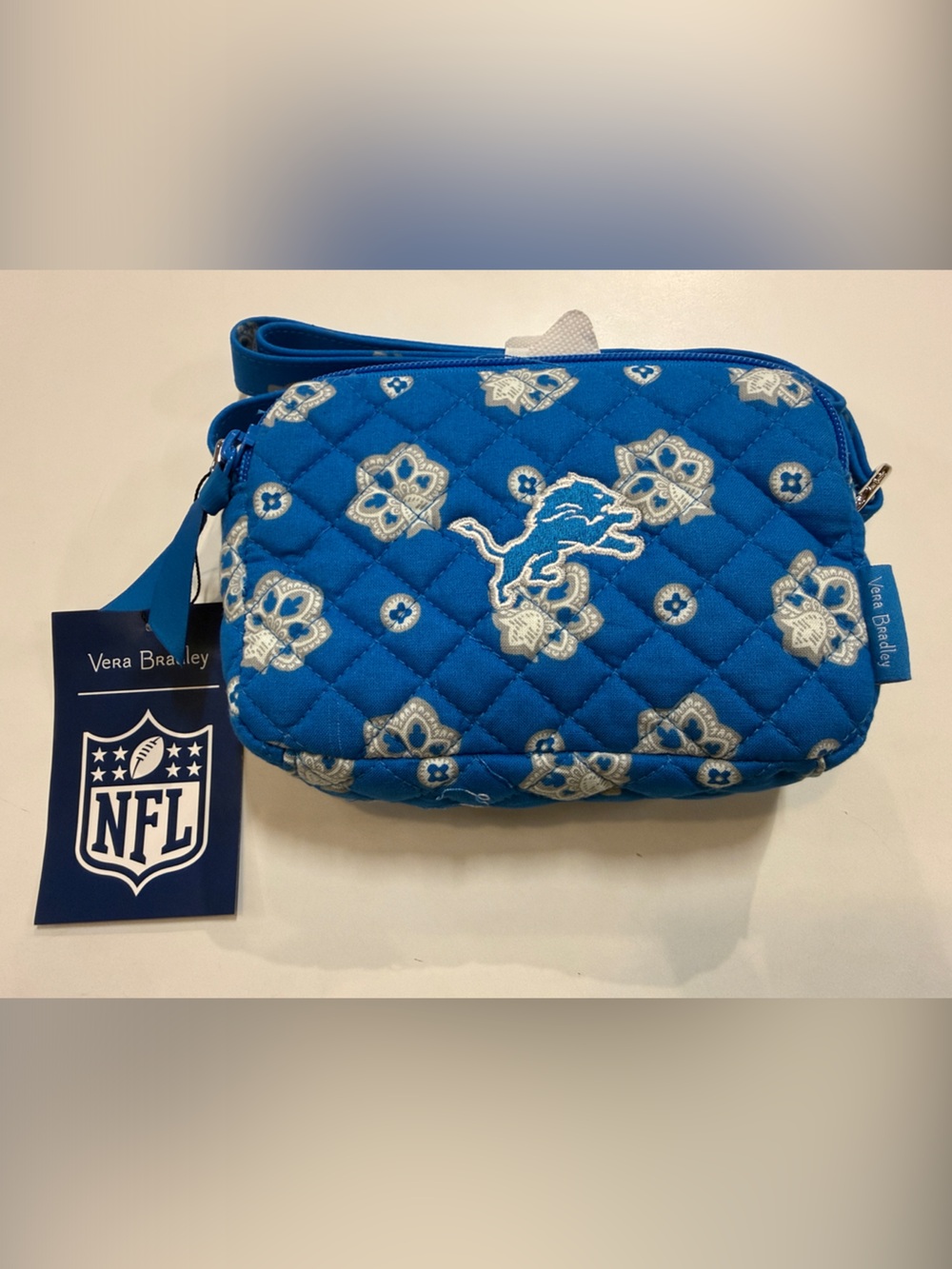 Vera Bradley Lions NFL collection RFID Crossbody